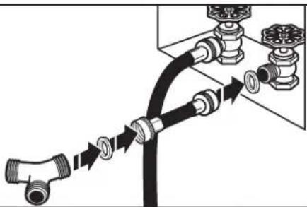 AMANA 4396037RP - Attach short hose and "Y" connector - 1