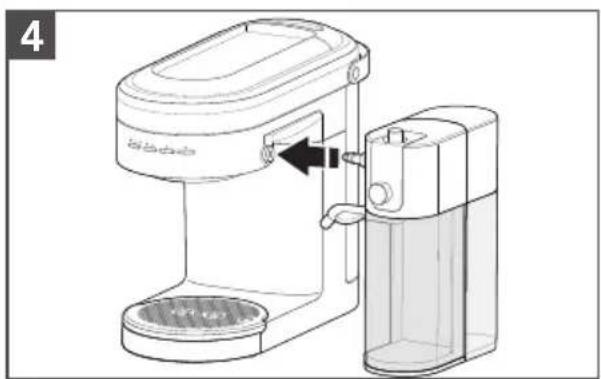 KITCHENAID KESMK4DG - Cómo ensamblar la jarra de leche: - 3
