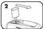 FELLOWES Powershred W1C - SUIVRE LA PROCEDURE DE LUBRIFICATION CI-DESSOUS ET LA REPETER DEUX FOIS - 2