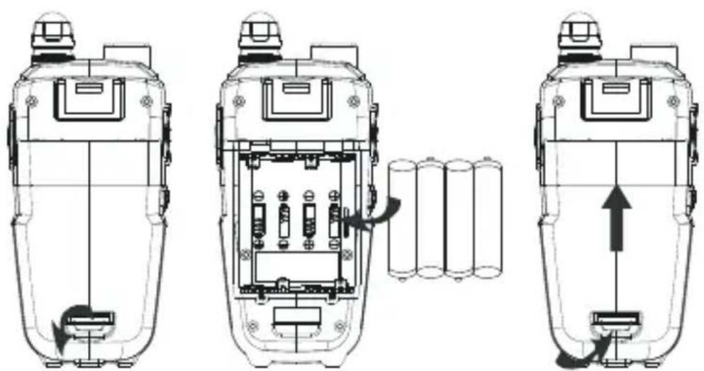 STABO Freecomm 700 - Inserting the battery cells - 1