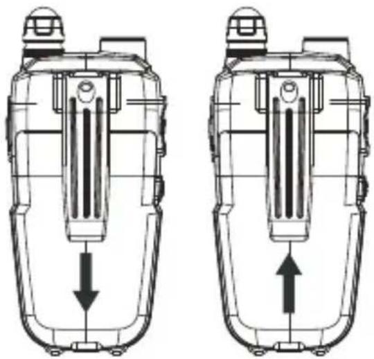 STABO Freecomm 700 - Attaching/taking-off belt clip - 1
