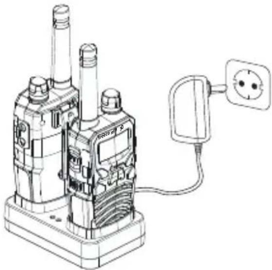 STABO Freecomm 700 - Charging the battery cells in the charger - 1