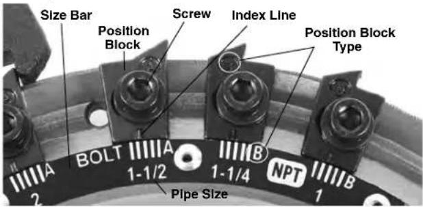 RIDGID 535 - Adjusting Thread Size - 1