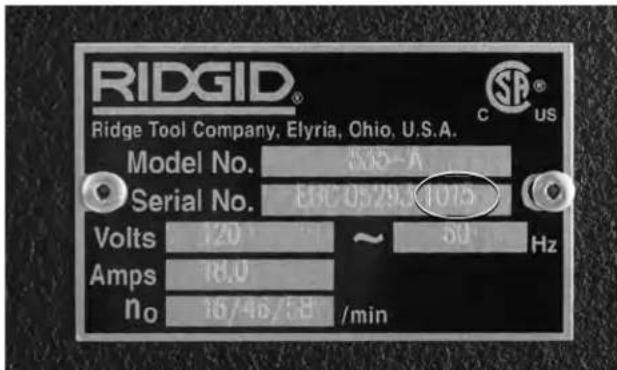 RIDGID 535 - Standard Equipment - 1