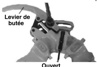 Levier de butée Ouvert