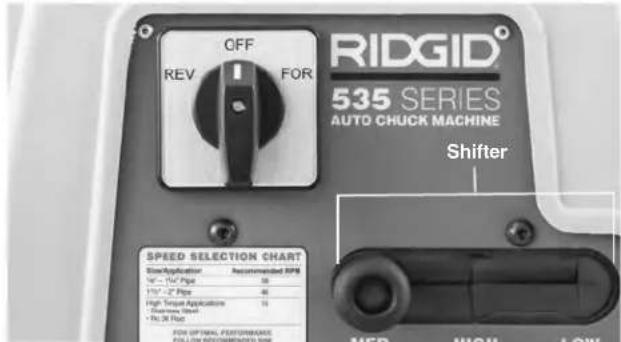 RIDGID 535A - Threading Speed Selection - 1