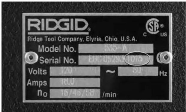 RIDGID 535A - Standard Equipment - 1