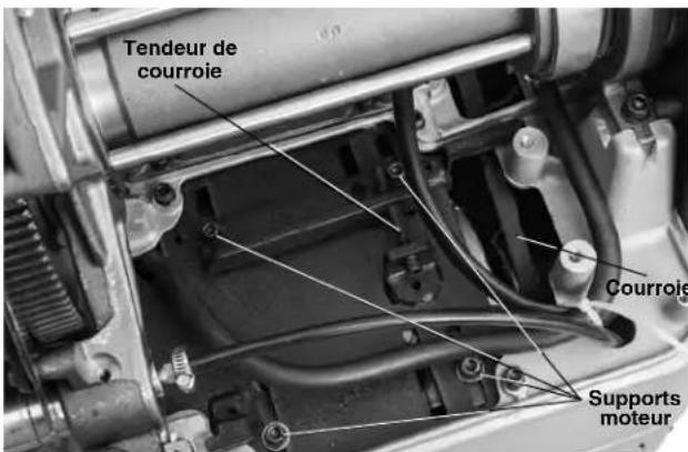 RIDGID 535A - Tension et remplacement de la courroie d'entraînement (moteurs à induction) - 1