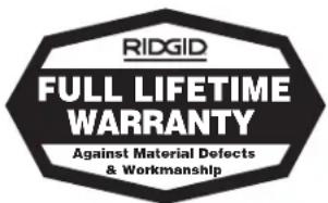 RIDGID 535A - No other express warranty applies - 1