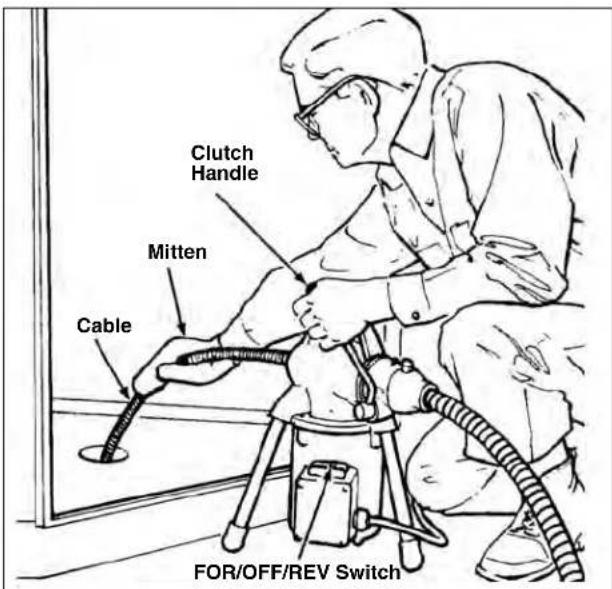 RIDGID K50 - Cleaning Drain using ^5/_8 " Sectional Cable - 1