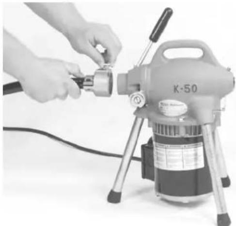 RIDGID K50 - Préparation de la machine pour câbles ∅ 5/8 po à raccord rapide - 1