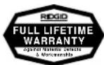 RIDGID RT175 - No other express warranty applies - 1
