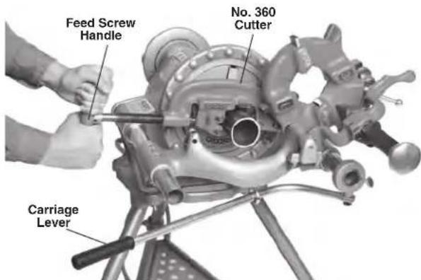 RIDGID 300 Complete - Cutting with No. 360 Cutter - 1