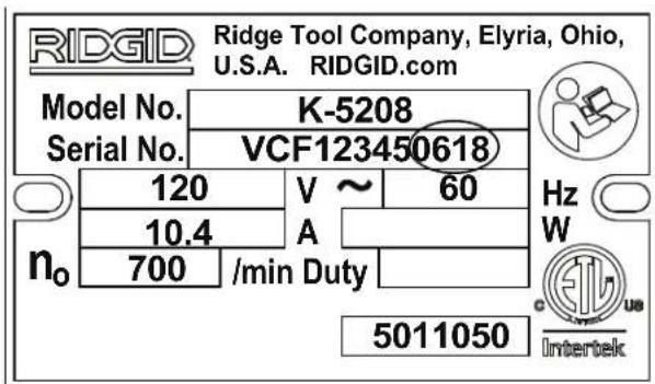 RIDGID K5208 - Description - 3