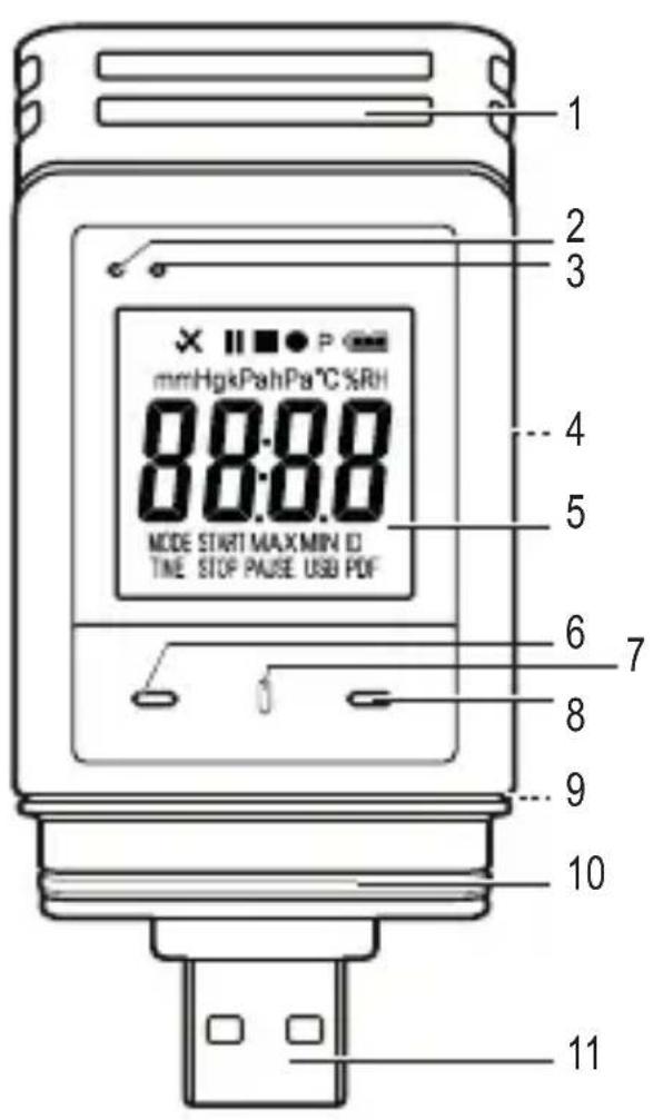 VOLTCRAFT DL210TH - OPERATING ELEMENTS - 1