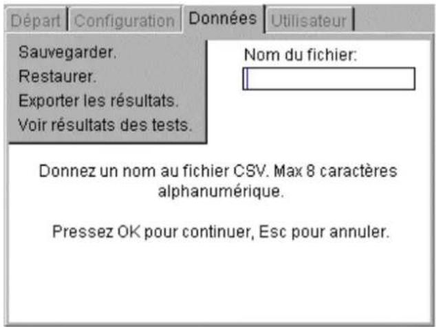 Megger PAT420 - Exporter des résultats dans un fichier CSV - 1