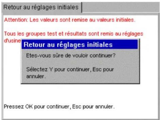 Megger PAT420 - Restaurer les réglages par défaut - 3