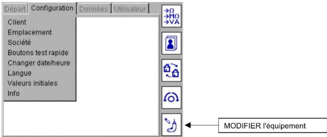 Megger PAT420 - Modifier les données d'un équipement - 1