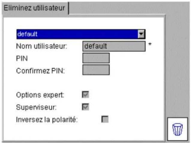 Megger PAT420 - Effacer des comptes - 2