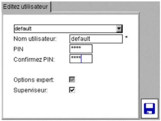 Megger PAT420 - Pour ajouter un code pin à un compte: - 3