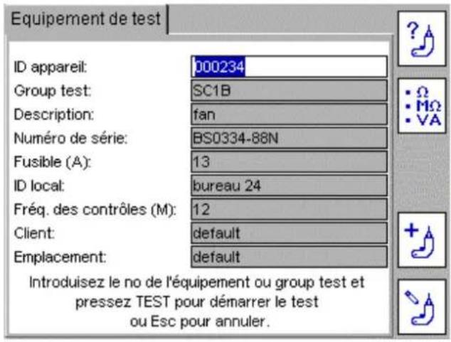 Megger PAT420 - Option 2 : demarrer un TEST à l'aide du bouton de TEST - 2