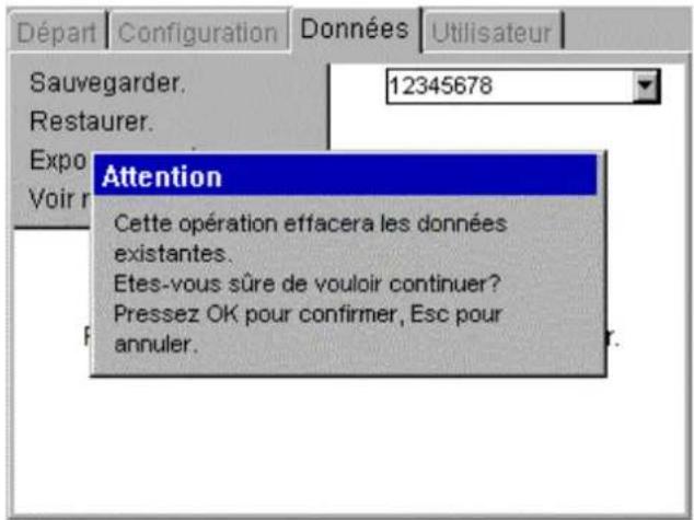 Megger PAT420 - Importation / restauration de données depuis une clé USB - 3