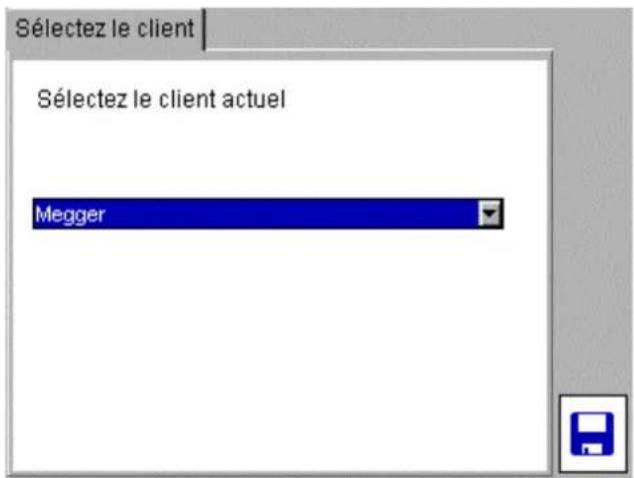 Megger PAT420 - Changer de client - 1