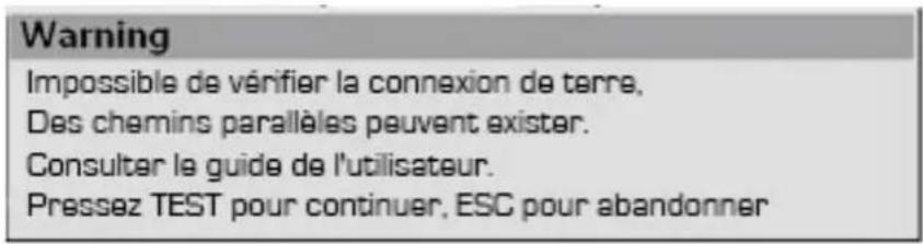 Megger PAT420 - A.8 ALARME de chemins de terre parallèles : - 1