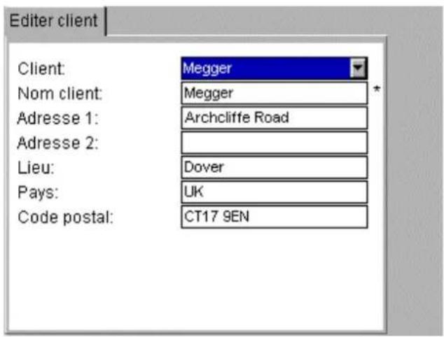 Megger PAT420 - Modifier un client - 1