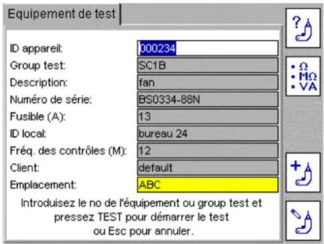 Megger PAT420 - Option 3: demarrer un TEST à l'aide d'un lecteur de code-barres - 2