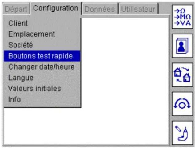 Megger PAT420 - Configuration des tests rapides - 1