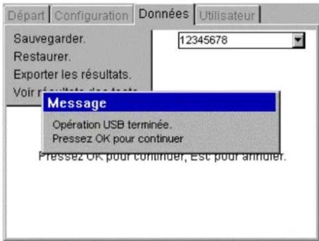 Megger PAT420 - Importation / restauration de données depuis une clé USB - 4