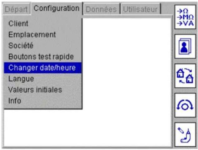Megger PAT420 - Réglement de la date et de l'heure - 1