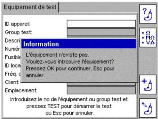 Megger PAT420 - Option 2 : demarrer un TEST à l'aide du bouton de TEST - 4
