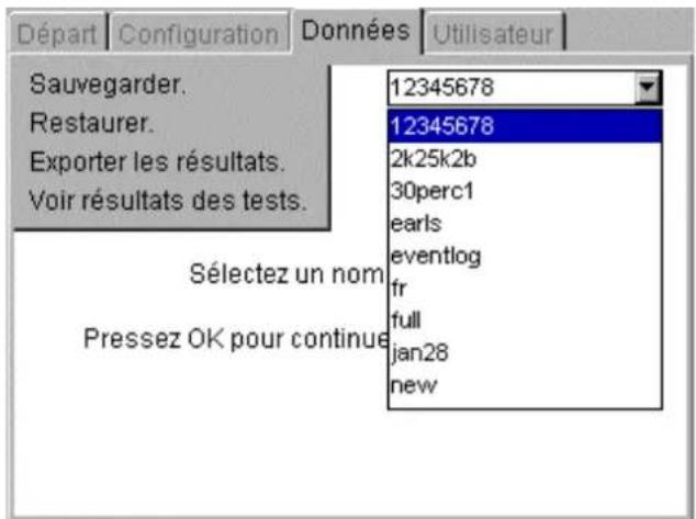Megger PAT420 - Importation / restauration de données depuis une clé USB - 2