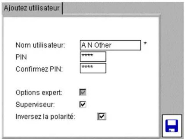 Megger PAT420 - Ajoutez utilisateur - 5