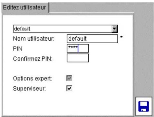 Megger PAT420 - Pour ajouter un code pin à un compte: - 2
