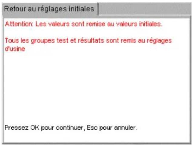 Megger PAT420 - Restaurer les réglages par défaut - 2