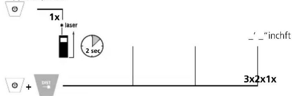 Laserliner LaserRangeMaster T2 - Veksling av måleenhet: - 1