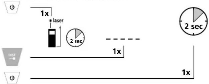 Laserliner LaserRangeMaster T2 - Accensione, misura e spegnimento: - 1