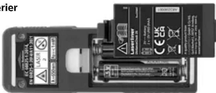 Laserliner DistanceCheck - Isætning af batterier - 1