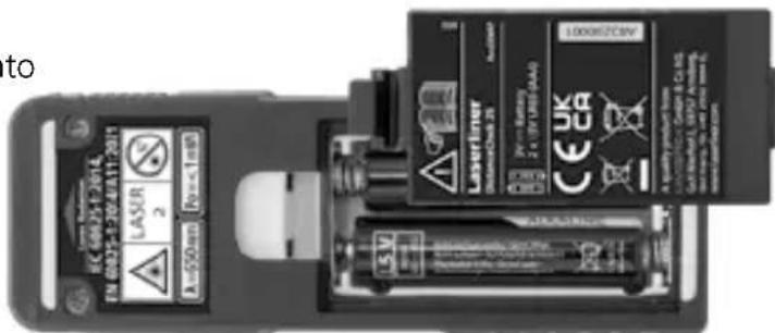 Laserliner DistanceCheck - Colocar as pilhas - 1