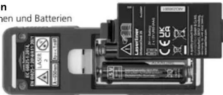 Laserliner DistanceCheck - Batterien einlagen - 1