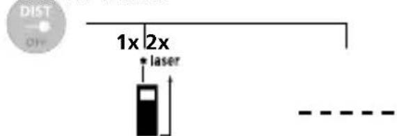 Laserliner DistanceCheck - Pituuden mittaus: - 1