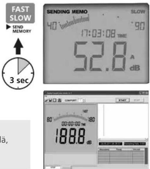 Laserliner SoundTestMaster - Tallennettujen tietojen siirto (SEND MEMORY) - 1