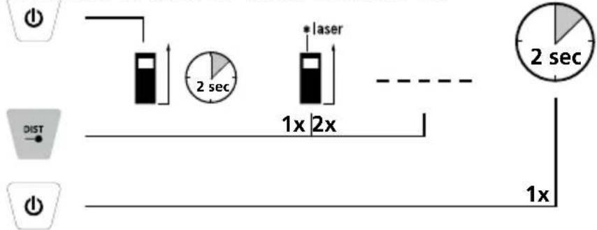 Laserliner LaserRangeMaster T7 - Accensione, misura e spegnimento: - 1