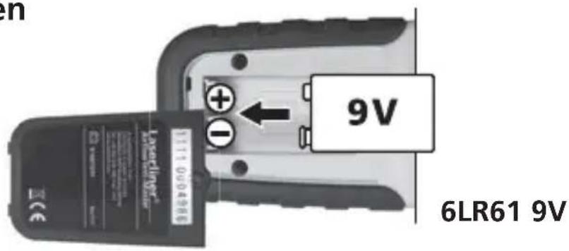 Laserliner LuxTestMaster - Paristojen asettaminen - 1