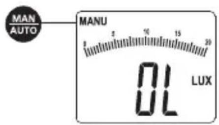 Laserliner LuxTestMaster - Measuring range (manual/automatic) - 1