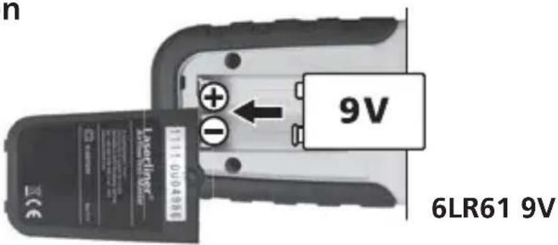 Laserliner LuxTestMaster - Plaatsen van de batterijen - 1