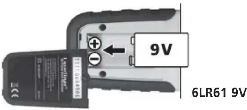 Laserliner LuxTestMaster - Inserting the batteries - 1